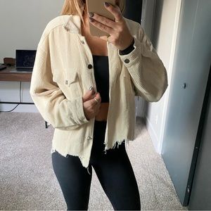 12th Tribe Cream Corduroy Jacket